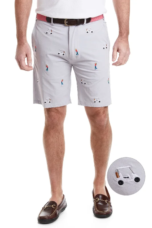 Men's floral print silk blend shorts for a unique night - out lookACKformance Short Stone with Golf Cart and Golfer