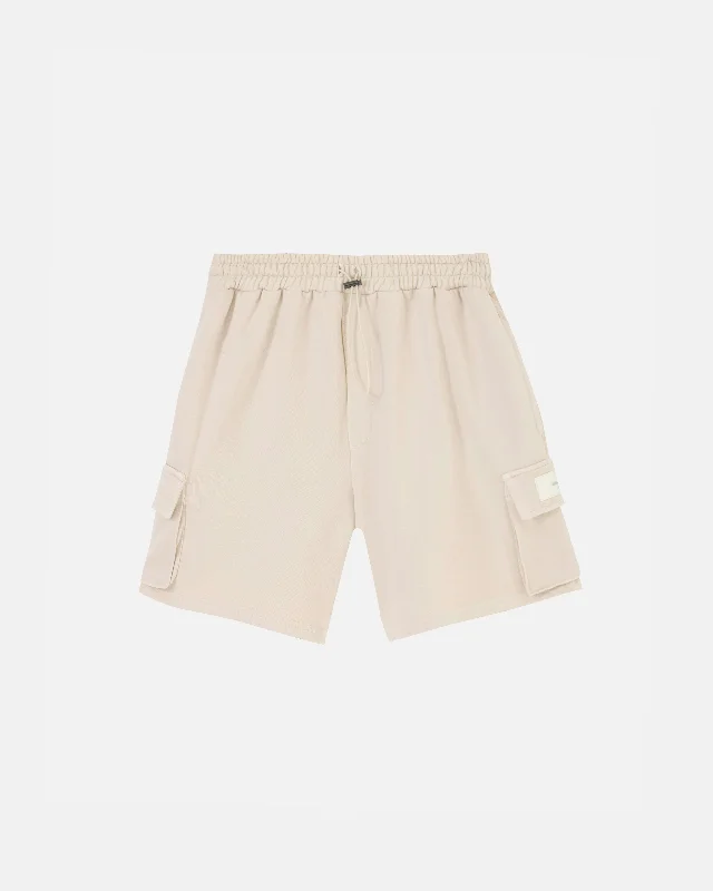 Men's pastel - colored cotton shorts for a spring - friendly outfitBasics Cargo Short Cream