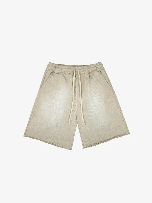 Men's checkered pattern wool shorts for a stylish winter layering optionBEIGE SUNFADED EVERYDAYS SWEAT SHORTS