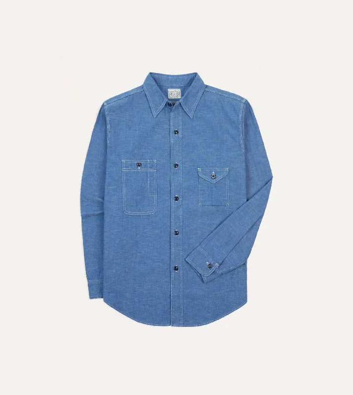 Men's Sustainable Recycled Material Casual Shirts for Eco - Conscious ConsumersBig Yank '1935' Blue Chambray Shirt