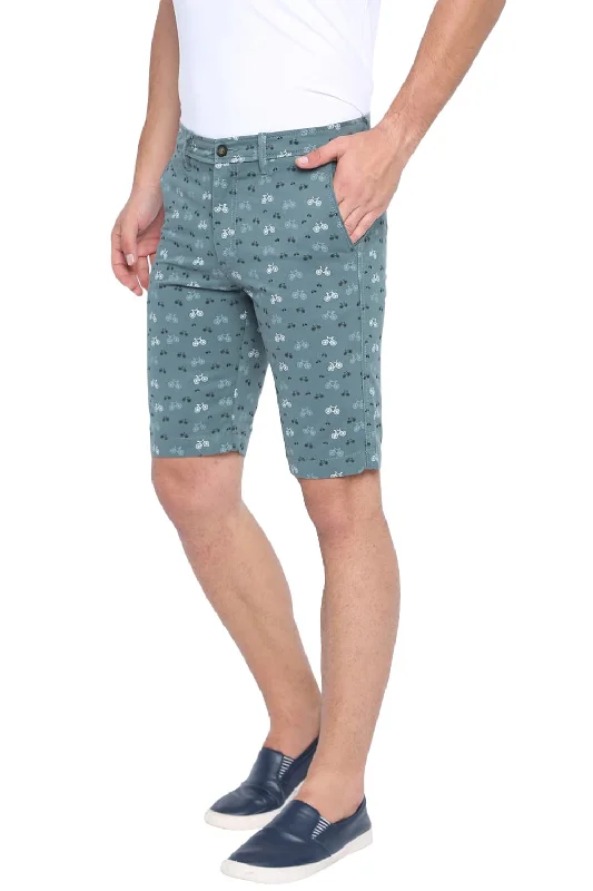 Men's wide - leg linen blend shorts for a relaxed beachside vibeComfort Fit Printed Cotton Shorts