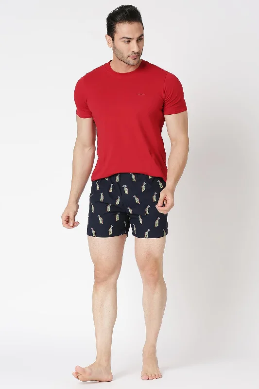 Men's checkered pattern wool shorts for a stylish winter layering optionSlim Fit Cotton Printed Boxer Shorts