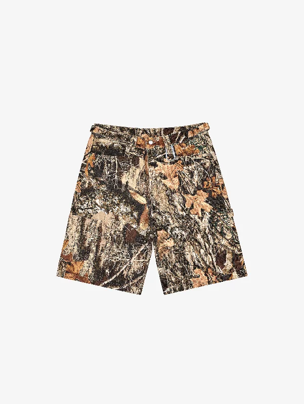 Men's zip - pocket canvas shorts for added functionality during travelCARPENTER CANVAS SHORTS "WOOD"