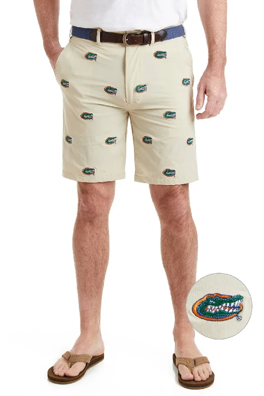 Men's side - stripe track shorts for a sporty running lookCollegiate ACKformance Short Khaki with University of Florida Gators