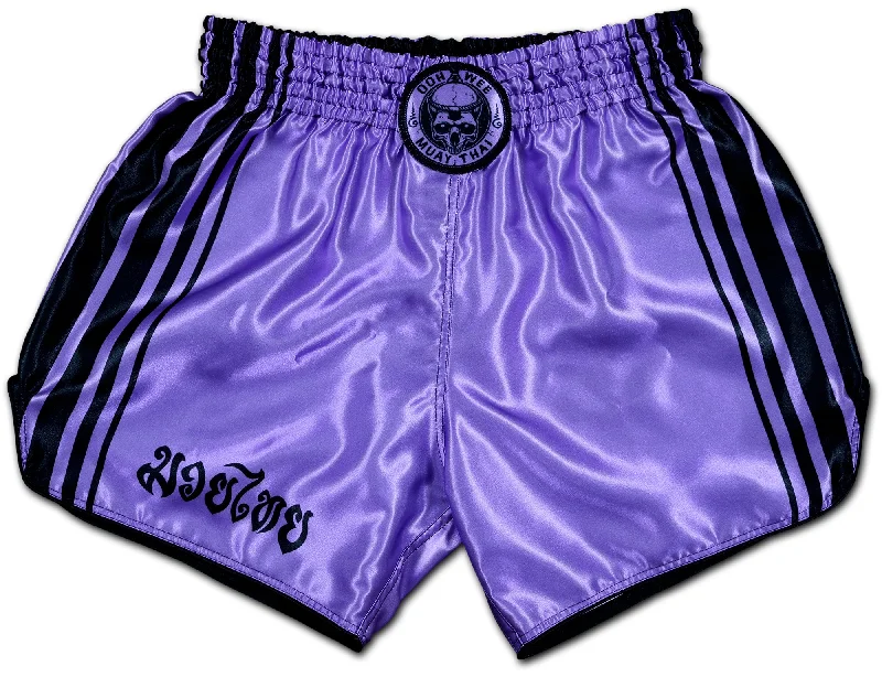 Men's wide - leg linen blend shorts for a relaxed beachside vibeDigital Lavender ? Thaiboxing Shorts by OOH-WEE Muay Thai