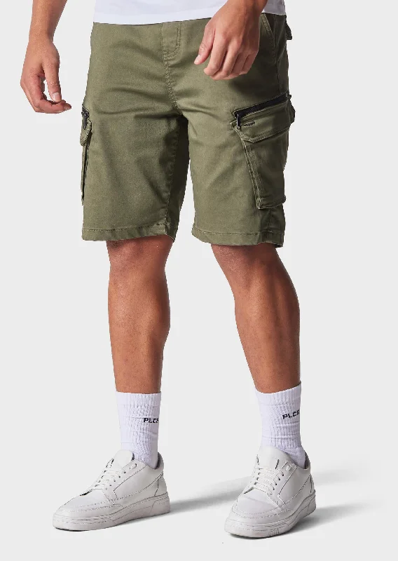 Men's ripped denim shorts for a trendy streetwear aestheticDoust Khaki Chino Shorts