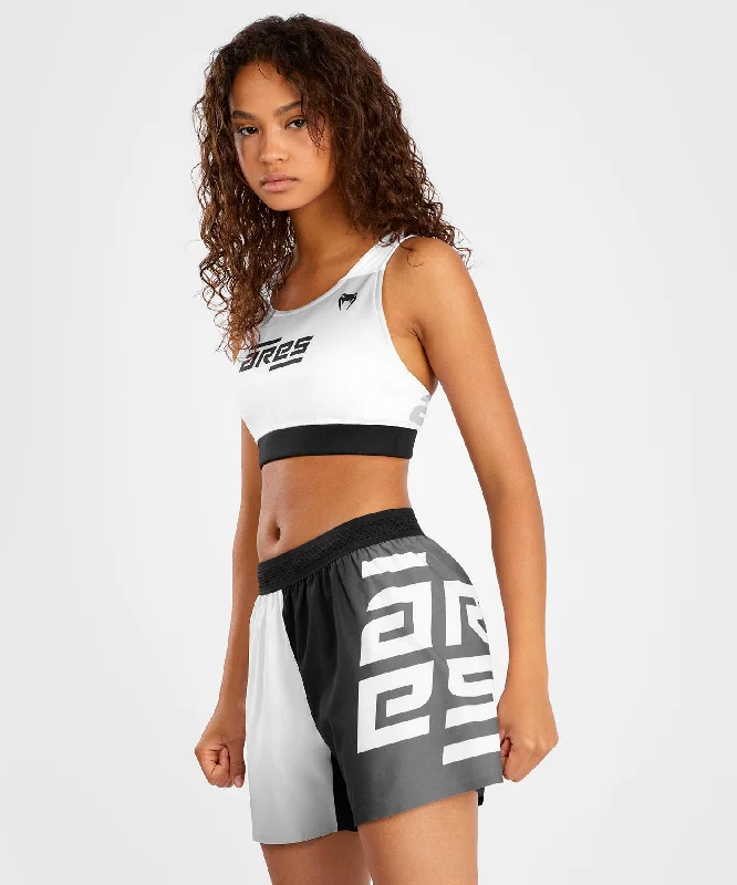 Men's side - stripe track shorts for a sporty running lookFightshort Pour Femmes Venum x Ares - Blanc