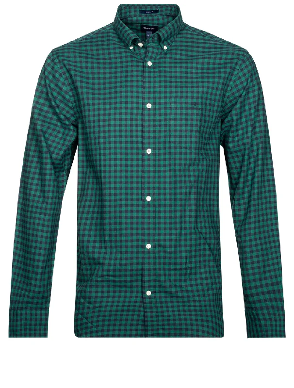 Men's Slim - Fit Printed Floral Casual Shirts in Pastel Colors for a Spring - Inspired VibeWinter Twill Buffalo Check Regular Broadcloth Ivy Green