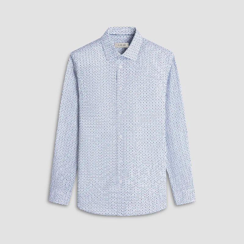 Men's Sustainable Recycled Material Casual Shirts for Eco - Conscious ConsumersJulian Geometric Shirt