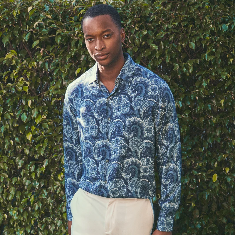 Men's Slim - Fit Printed Floral Casual Shirts in Pastel Colors for a Spring - Inspired VibeJulian Paisley Ecovero Shirt