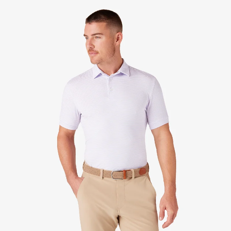 Men's Organic Cotton Casual Shirts with a Soft Handfeel for Everyday ComfortLilac Stripe