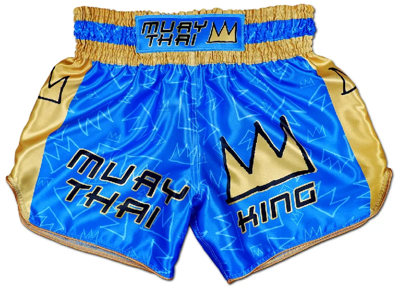 Men's breathable cotton athletic shorts for intense workoutsMuay Thai King ★ Thaiboxing Shorts (royal blue)