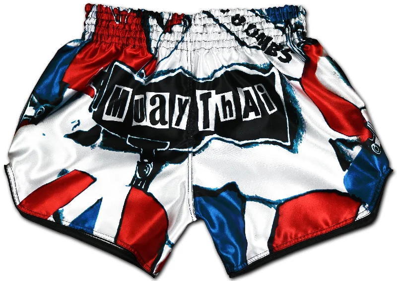 Men's camo print cargo shorts for outdoor adventuresMuay Thai Shorts | Patriot in Red, White & Blue