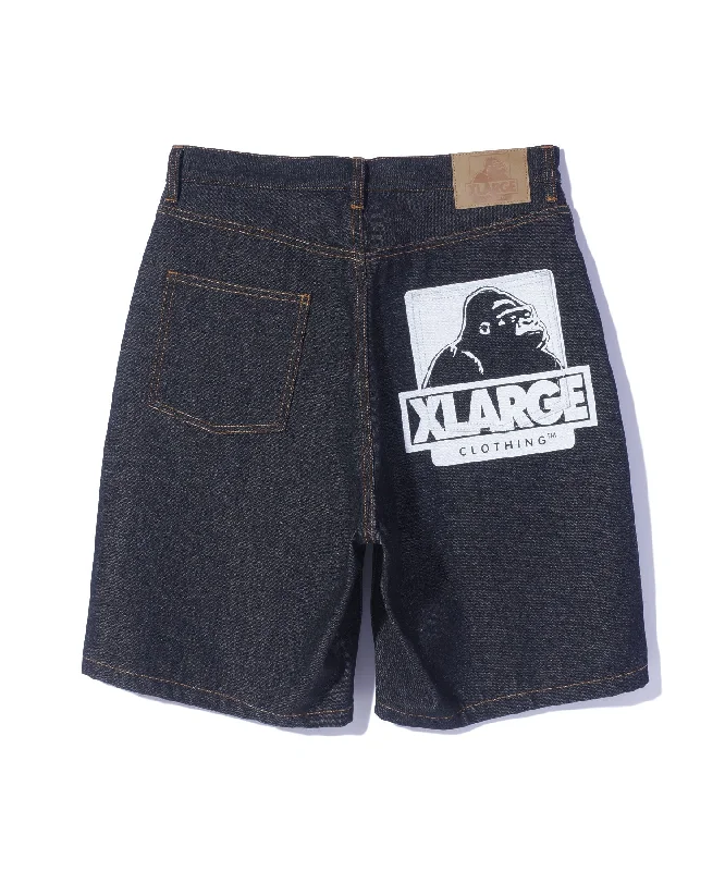 Men's zip - pocket canvas shorts for added functionality during travelOG DENIM SHORT PANTS