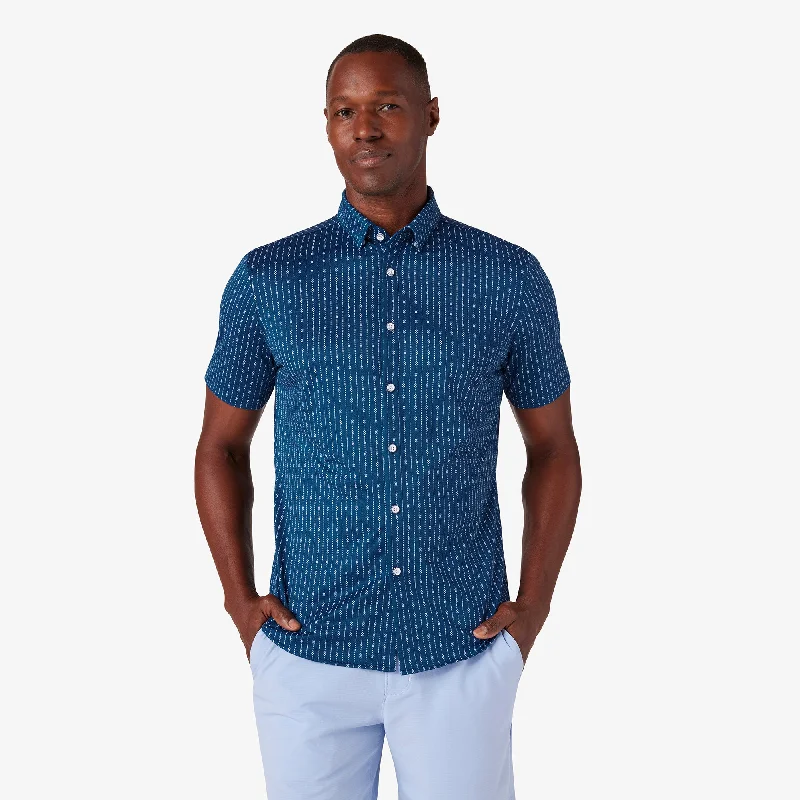 Men's Sustainable Recycled Material Casual Shirts for Eco - Conscious ConsumersPoseidon Stitch Stripe