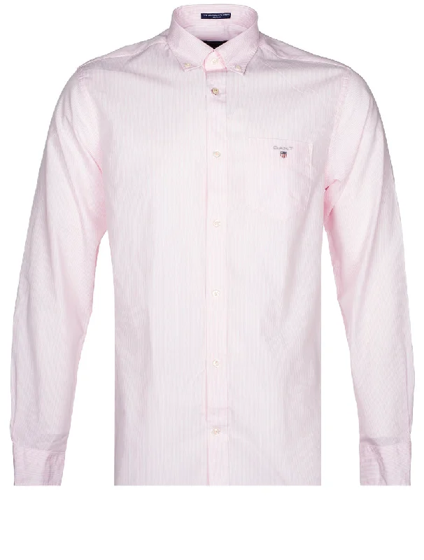 Men's Organic Cotton Casual Shirts with a Soft Handfeel for Everyday ComfortRegular Fit Broadcloth Banker Buttondown California Pink