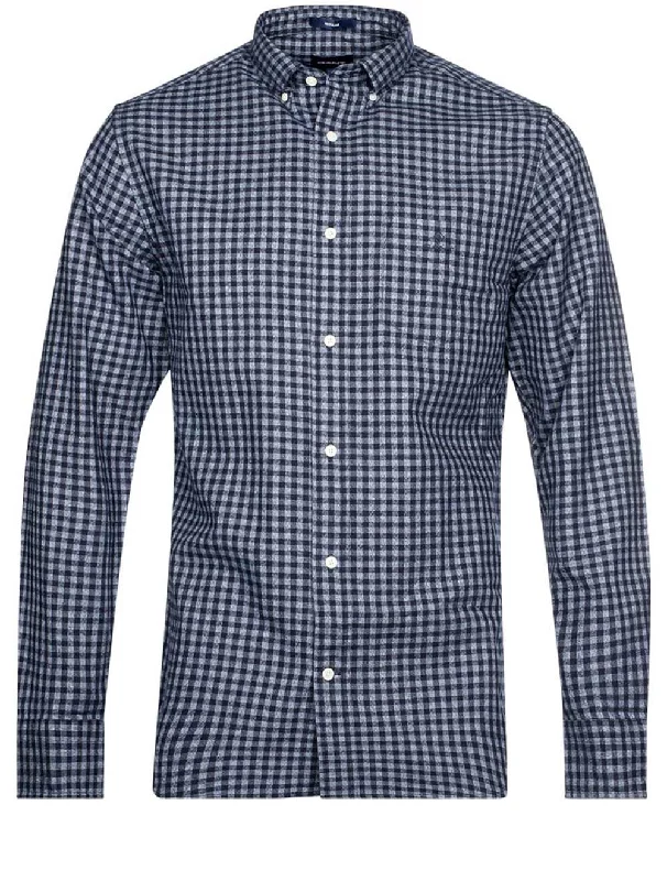 Men's Tailored Fit Checkered Casual Shirts in Multicolor for a Smart - Casual EnsembleRegular Fit Jaspe Gingham Shirt Evening Blue