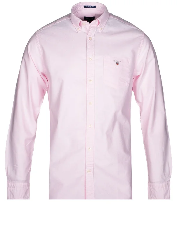 Men's Thermal - Lined Casual Shirts in Black for Added Warmth in Cold WeatherRegular Oxford Buttondown Shirt Light Pink