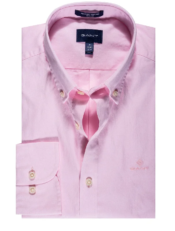 Men's Organic Cotton Casual Shirts with a Soft Handfeel for Everyday ComfortRegular Fit Pinpoint Oxford Shirt California Pink