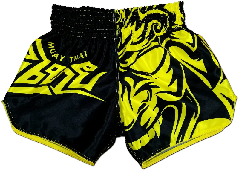 Men's side - stripe track shorts for a sporty running lookSamurai Tribal ★ Thaiboxing Shorts (yellow)