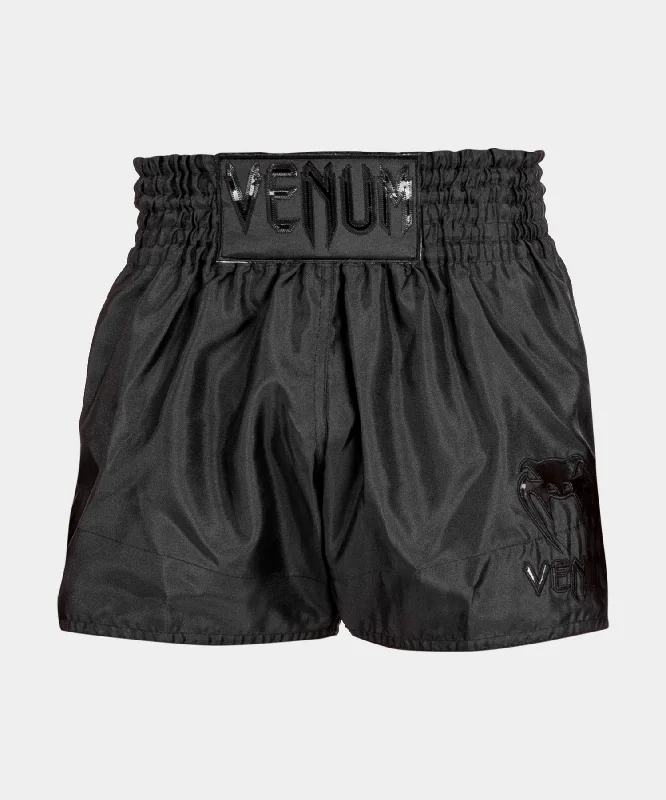 Men's floral print silk blend shorts for a unique night - out lookShort de Muay Thai Classic Venum - Noir/Noir