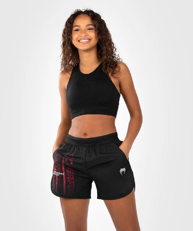 Men's drawstring casual linen shorts for a laid - back summer lookShort de Performance pour Femmes UFC Venum Performance Institute 2.0 - Noir/Rouge