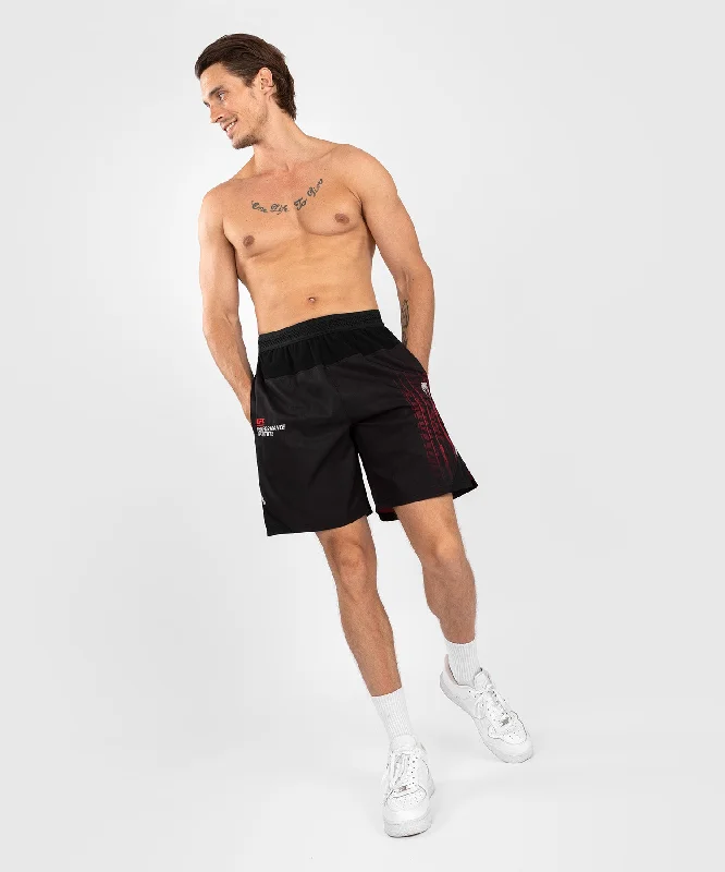 Men's pleated front twill shorts for a classic and sophisticated appearanceShort de performance pour hommes UFC Venum Performance Institute 2.0 - Noir/Rouge