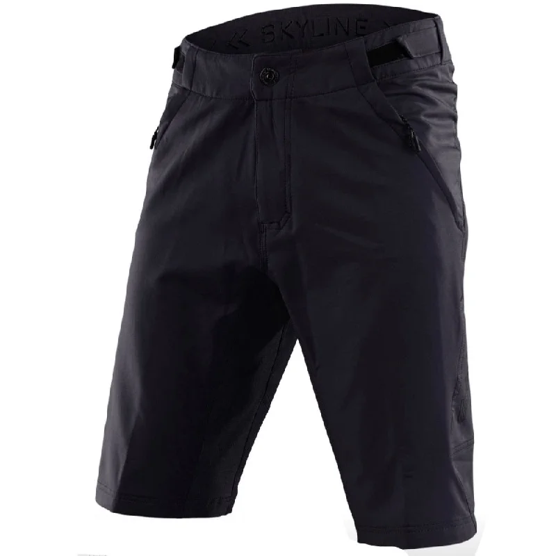 Men's wide - leg linen blend shorts for a relaxed beachside vibeSkyline Short Mono Black (no liner)