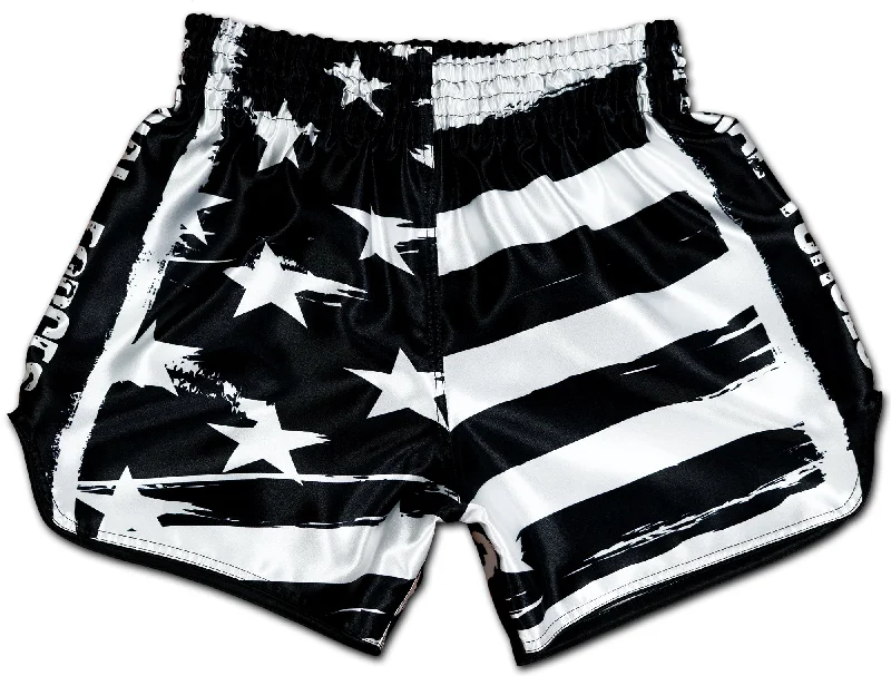 Men's flat - front chino shorts for semi - formal summer eventsSpecial Forces Black Ops Muay Thai Boxing Shorts