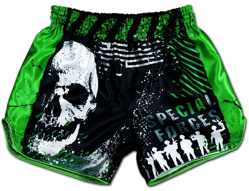 Men's distressed cotton shorts for a bohemian - inspired styleModern Warfare Special Forces Fight Shorts for Muay Thai and Gamers