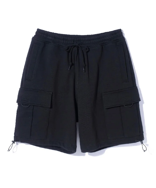 Men's adjustable - length convertible shorts for versatile useSWEAT CARGO SHORT PANTS