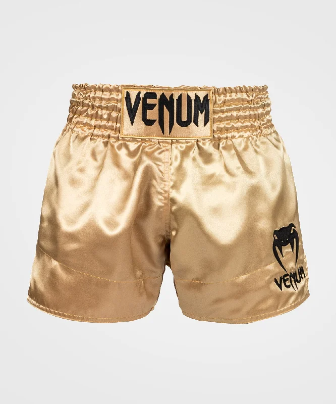 Men's floral print silk blend shorts for a unique night - out lookShort de Muay Thai Venum Classic -Or/Noir