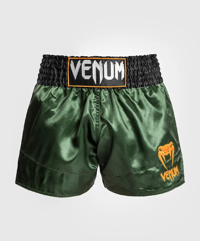 Men's drawstring casual linen shorts for a laid - back summer lookVenum Classic  Short Muay Thai - Vert/Or/Noir