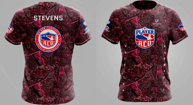 Men's Custom - Printed Baseball Jerseys with Player Names and Numbers for Personalized StyleACO Jersey - Player Style Crew Neck Pink Camo