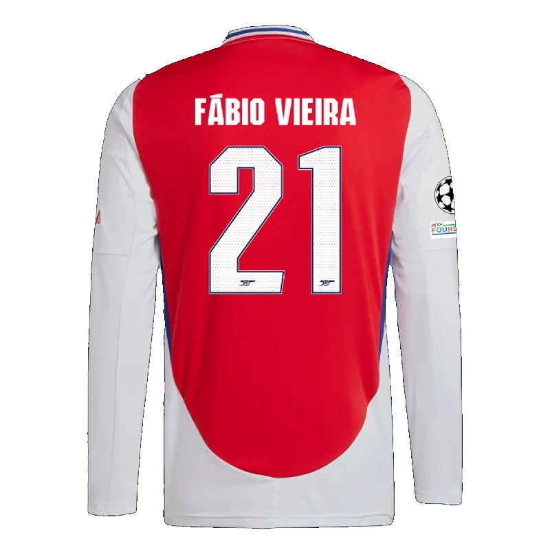 Men's NBA Authentic Team Jerseys in Official Team Colors for True Basketball Fansadidas Arsenal Fabio Viera Home Long Sleeve Jersey w/ Champions League Patches 24/25 (Better Scarlet/White)