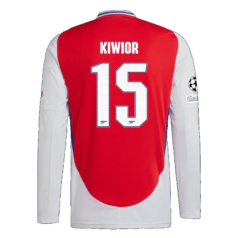 Men's Moisture - Wicking Golf Jerseys with UV Protection for Comfortable Rounds on the Courseadidas Arsenal Jakub Kiwior Home Long Sleeve Jersey w/ Champions League Patches 24/25 (Better Scarlet/White)