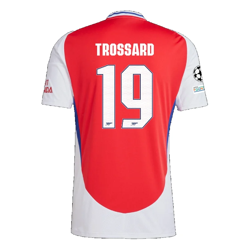 Men's Moisture - Wicking Lacrosse Jerseys with Mesh Panels for Optimal Performance on the Fieldadidas Arsenal Leandro Trossard Home Jersey w/ Champions League Patches 24/25 (Better Scarlet/White)