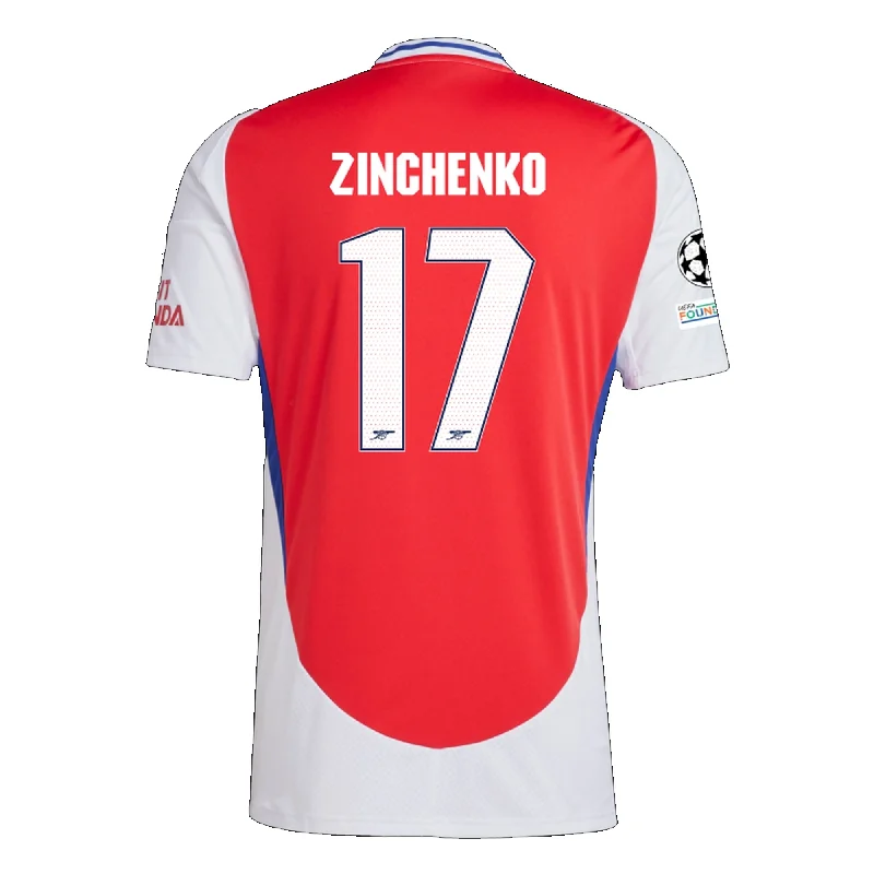 Men's Cycling Jerseys with Reflective Stripes for Safe and Stylish Rides at Nightadidas Arsenal Oleksandr Zinchenko Home Jersey w/ Champions League Patches 24/25 (Better Scarlet/White)