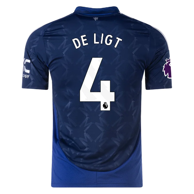 Men's Retro Hockey Jerseys with Classic Stripes and Logos for a Nostalgic Hockey Aestheticadidas Manchester United Matthijs de Ligt Away Jersey w/ EPL Patch 24/25 (Night Indigo)