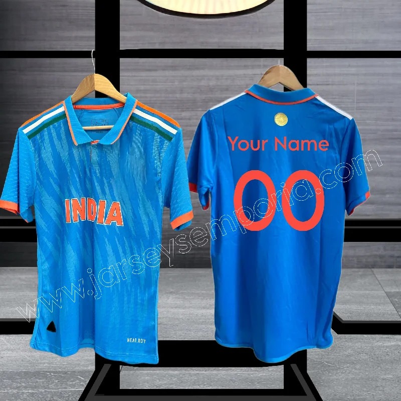 Men's Authentic Soccer Jerseys of National Teams for International Football EventsCustomized  New India World Cup Tiranga Strip Jersey 2023- Fan Edition