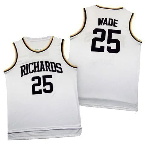 Men's Moisture - Wicking Lacrosse Jerseys with Mesh Panels for Optimal Performance on the FieldDwyane Wade Harold L. Richards High School Jersey