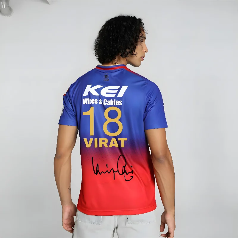 Men's Vintage American Football Jerseys of Legendary Teams for Collectors and FansIPL RCB 2024 Virat Kohli signature Edition jerseys 2024 player- Edition