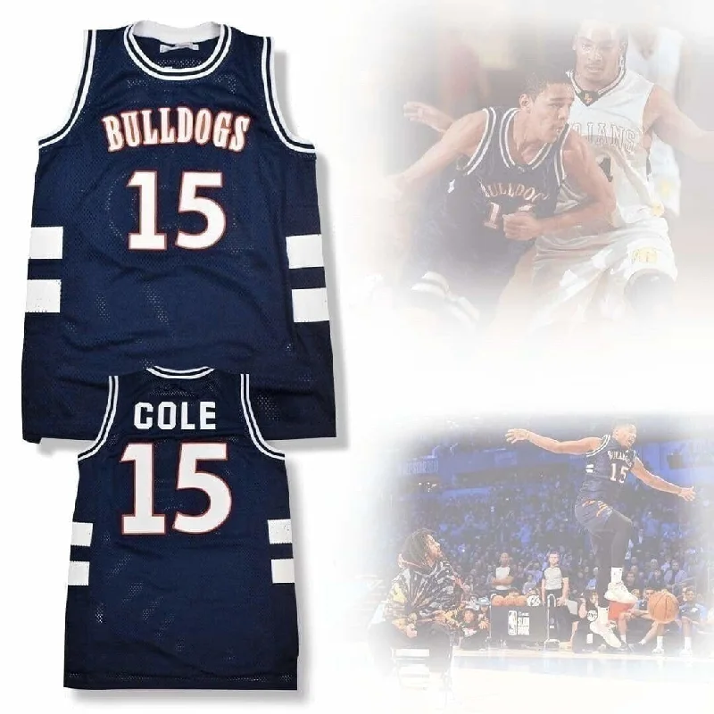 Men's Basketball Jerseys in Sleeveless Design for Enhanced Mobility on the CourtJ. Cole #15 Bulldogs High School Jersey