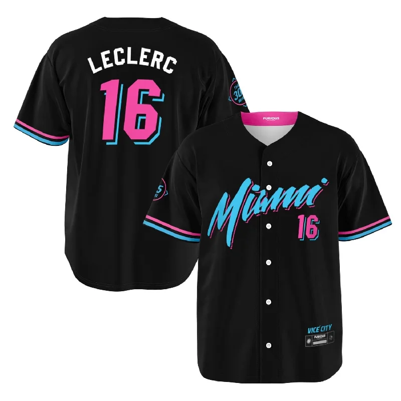 Men's Custom - Printed Baseball Jerseys with Player Names and Numbers for Personalized StyleLeclerc - Vice City Jersey