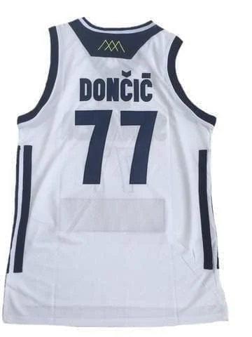 Men's Cycling Jerseys with Reflective Stripes for Safe and Stylish Rides at NightLuka Doncic #77 Slovenia National Basketball Jersey