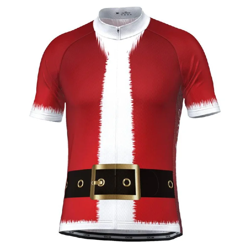 Men's Custom - Embroidered Volleyball Jerseys for Team Uniforms or Personalized GearMen's Christmas Santa Fun to Ride Short Sleeve Cycling Jersey