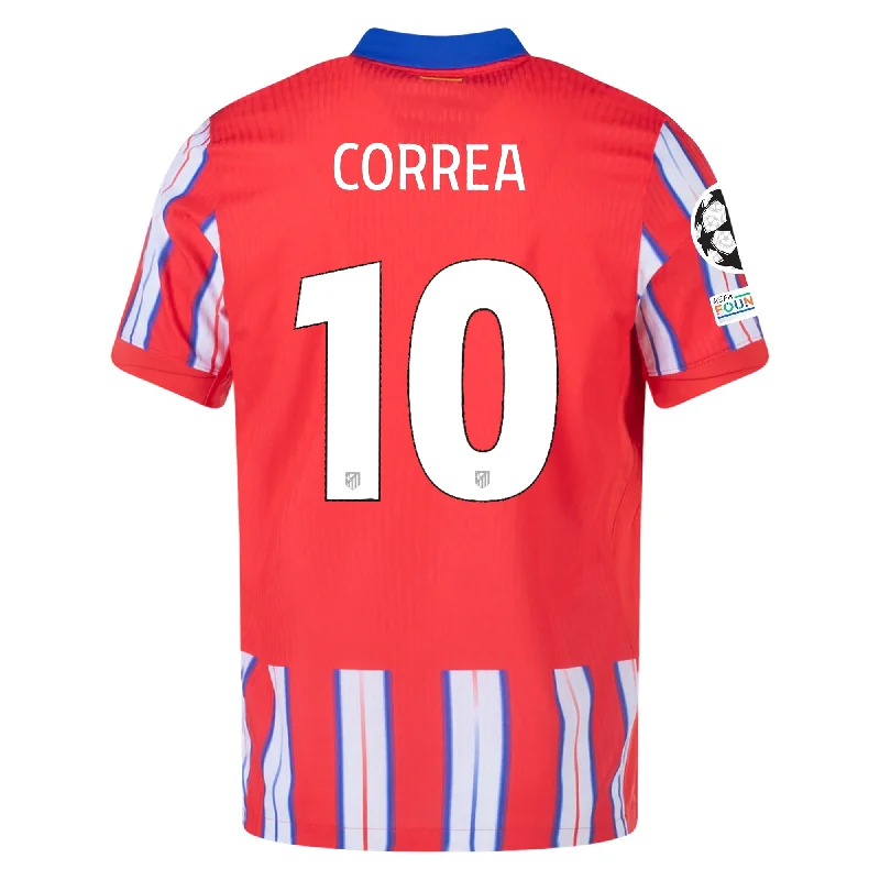 Men's Moisture - Wicking Lacrosse Jerseys with Mesh Panels for Optimal Performance on the FieldNike Atletico Madrid Authentic Angel Correa Home Jersey w/ Champions League Patches 24/25 (Hyper Royal/Light Crimson/White)