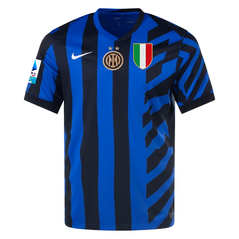 Men's Sustainable Organic Cotton Rugby Jerseys for Eco - Conscious Sports EnthusiastsNike Inter Milan Home Jersey w/ Serie A +  Scudetto Patch 24/25 (Lyon Blue/Black)