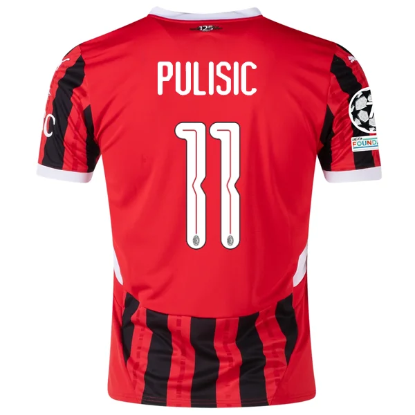 Men's Replica Hockey Jerseys of Star Players for Devoted Ice Hockey SupportersPuma AC Milan Christian Pulisic Home Jersey w/ Champions League Patches 24/25 (Puma Red/Puma Black)