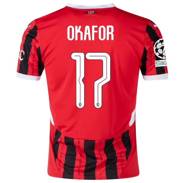 Men's Authentic Soccer Jerseys of National Teams for International Football EventsPuma AC Milan Noah Okafor Home Jersey w/ Champions League Patches 24/25 (Puma Red/Puma Black)